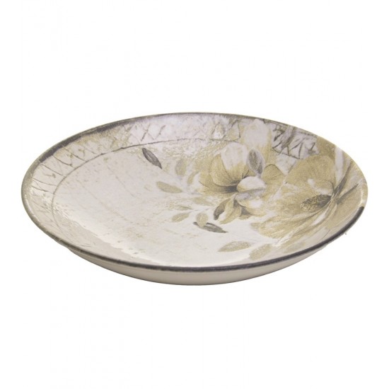 Prato Fundo 21,5cm Magnolia Bege Cerâmica Wolff